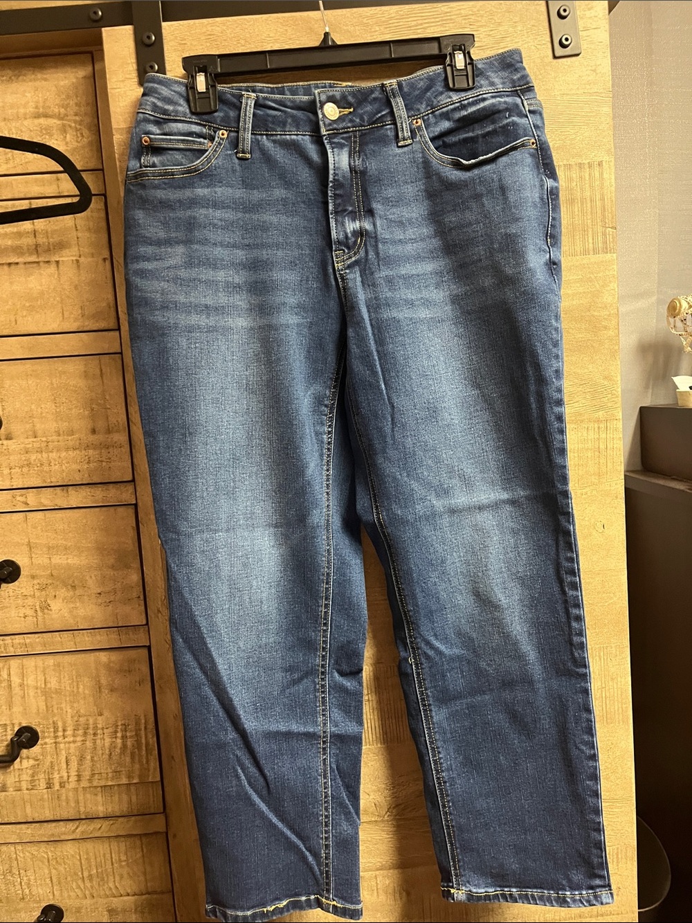 Time and Tru Dark Blue Straight-Leg Jeans